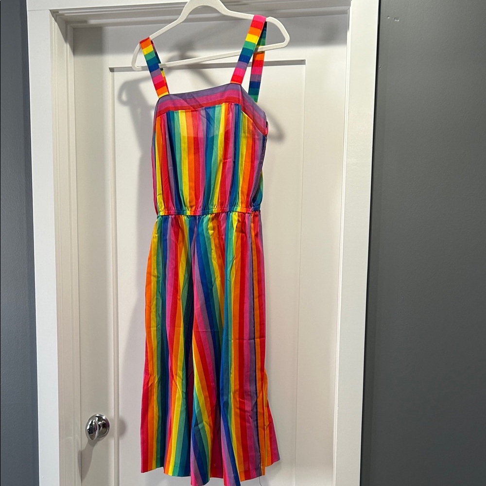 Colorful Vintage Striped Sundress